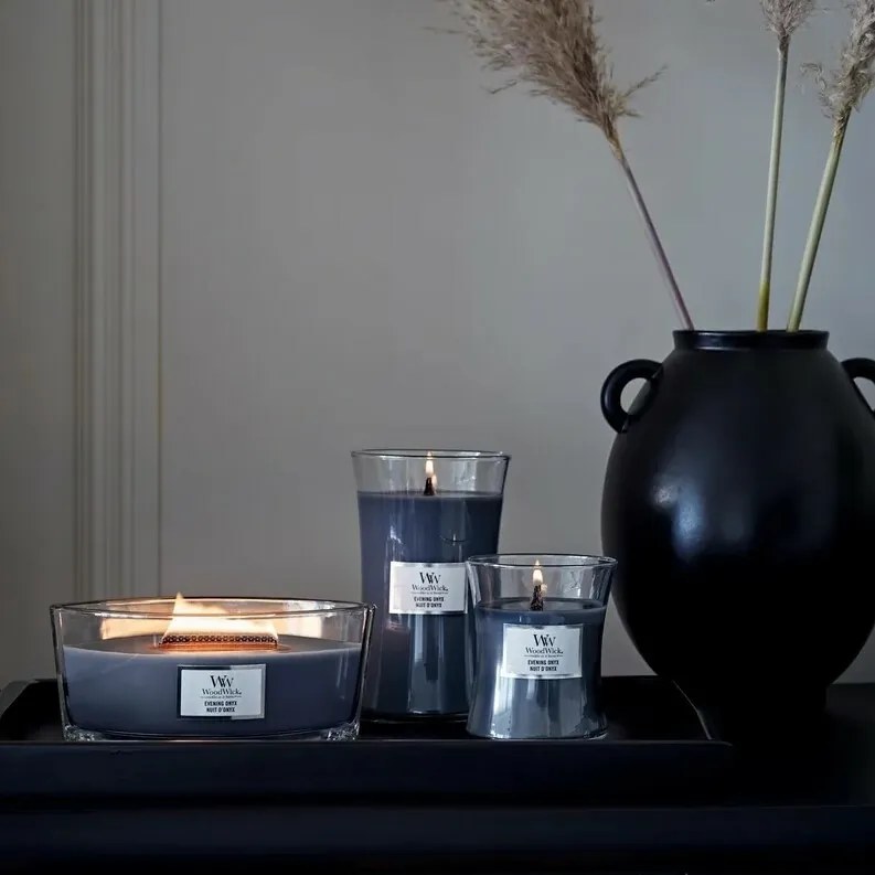 WoodWick Illatos gyertya nagy váza Evening Onyx,609 g