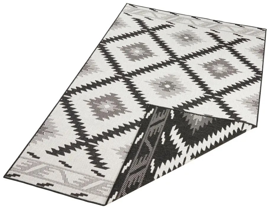 Malibu fekete-krémszínű kültéri szőnyeg, 290 x 200 cm - NORTHRUGS