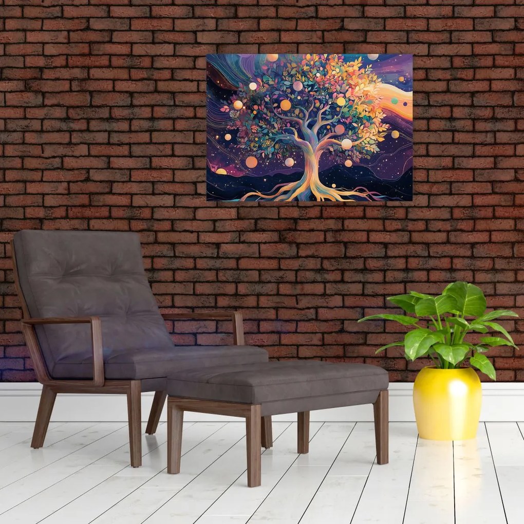 Kép – Lila fa tele energiával (70x50 cm)