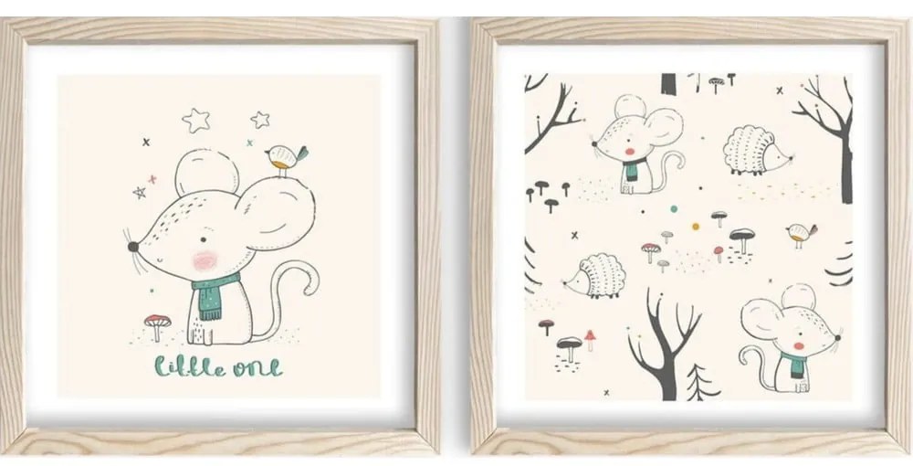 Gyerek kép készlet 2 db-os 33x33 cm Little One – Wallity