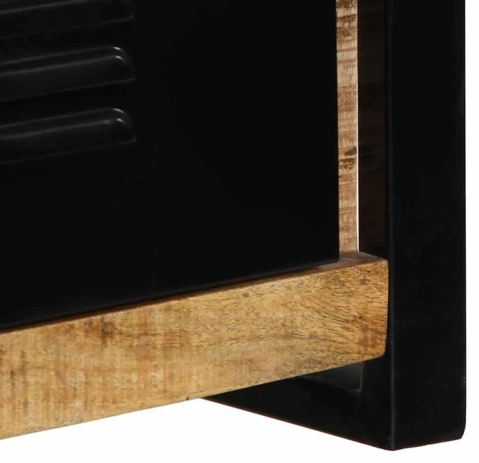 TV szekrény 100x30x35 cm tömör durva fa Mango