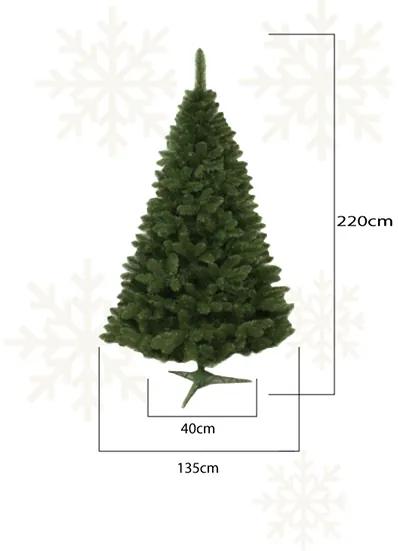 Karácsonyfa - Jegenyefenyő 220cm Classic