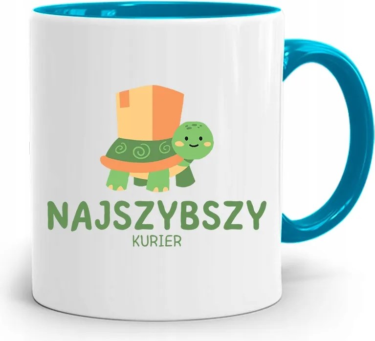 Kék Bögre Futárnak Leggyorsabb Futár nyomott mintával