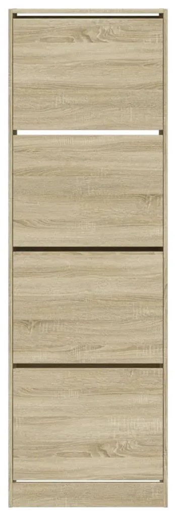 sonoma tölgy cipőszekrény 4 kihajtható fiókkal 60x34x187,5 cm