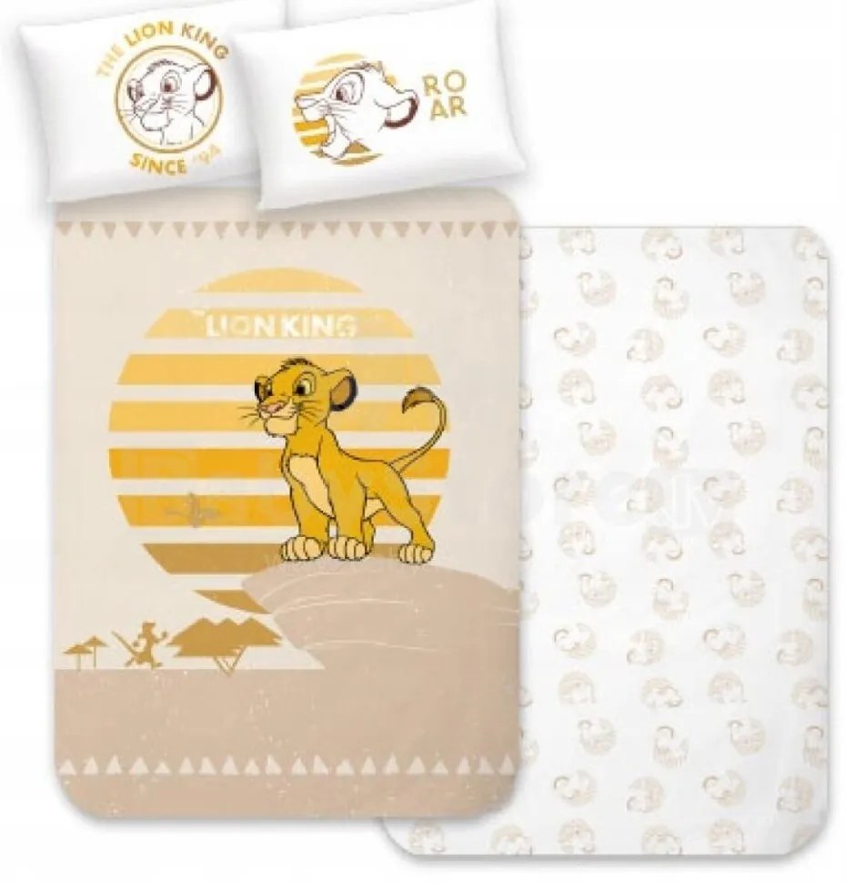 Disney Az Oroszlánkirály Roar gyerek, ovis ágyneműhuzat 100×135cm, 40×60 cm