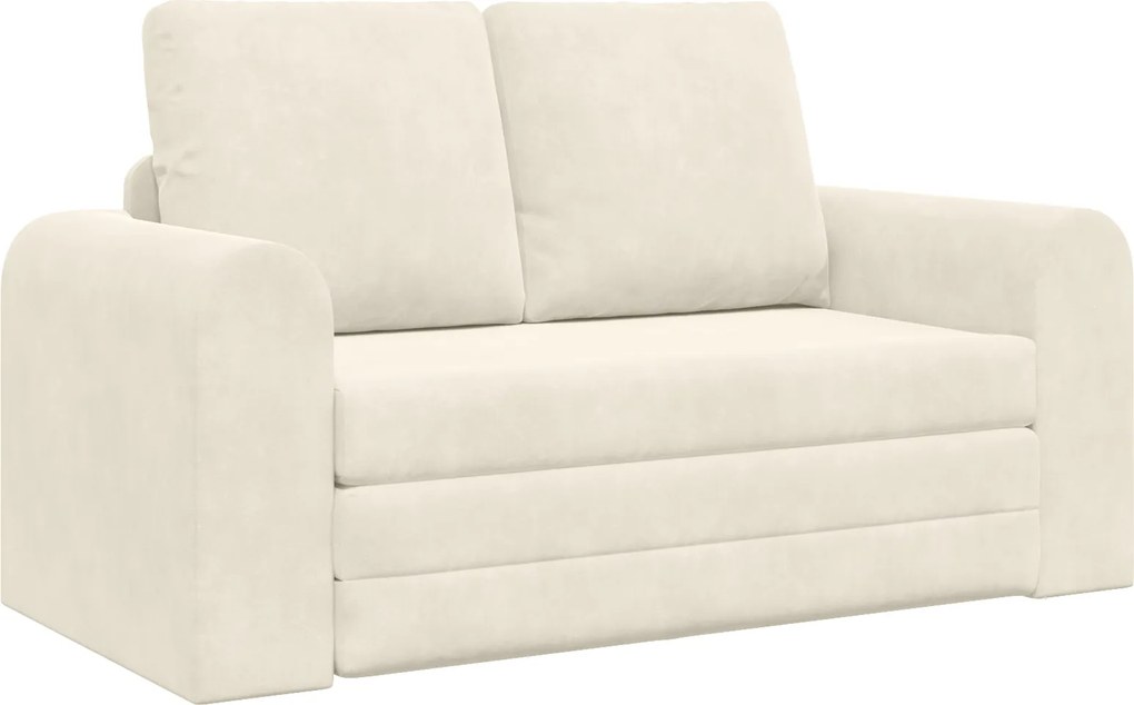 vidaXL Kanapéágy 60cm Krém Bársony