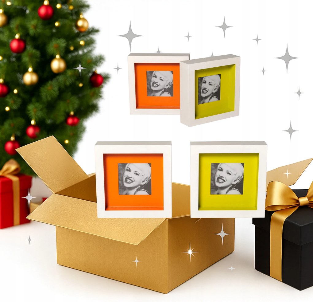 4X Képkeret Szett Shadow Box Fotó Dekoratív Ajándék 3D