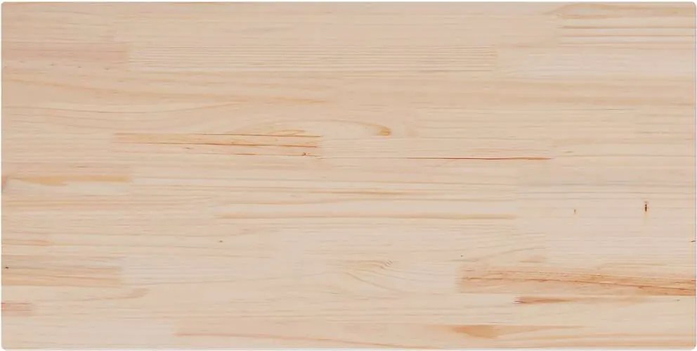 vidaXL tömör fenyőfa téglalap alakú asztallap 100 x 50 x 1,7 cm