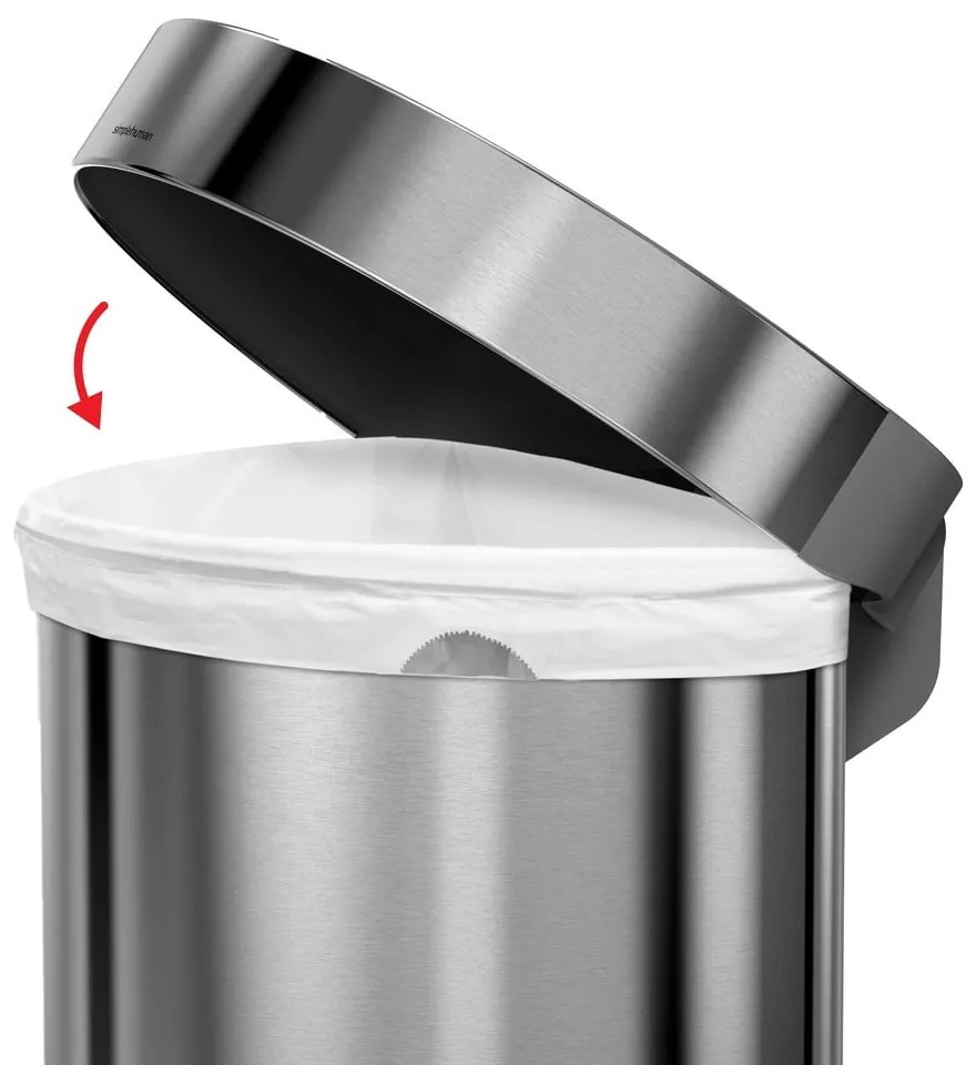 Rozsdamentes acél pedálos szemetes 45 l - simplehuman