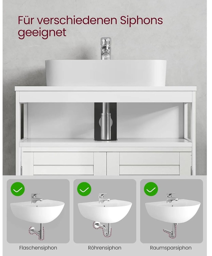 Mosogató alatti szekrény 60 x 30 x 60 cm, fehér