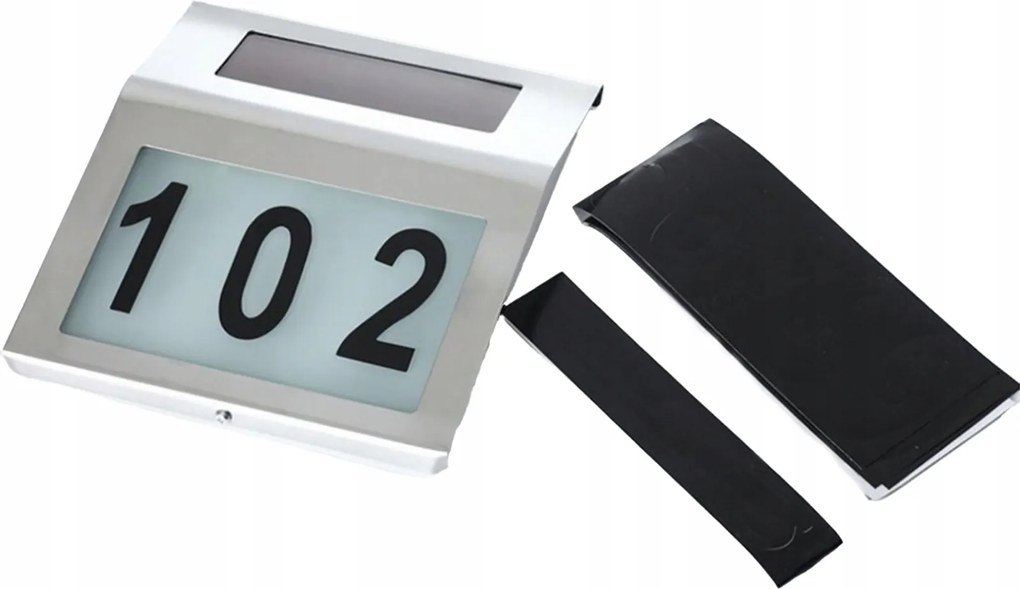 Napelemes Led fali lámpa Homlokzati megvilágított házszám 6000K érzékelő