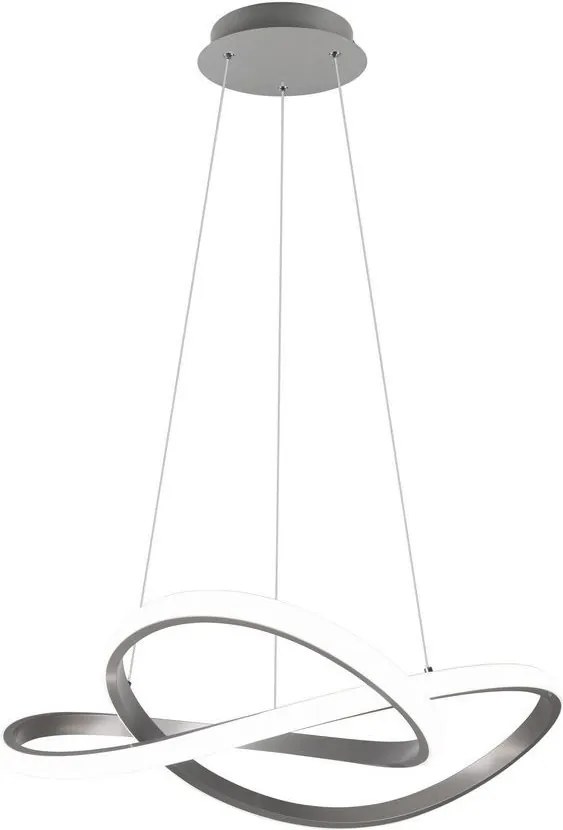 TRIO R32051407 COURSE Modern Led Függesztett Lámpa Ezüst LED IP20