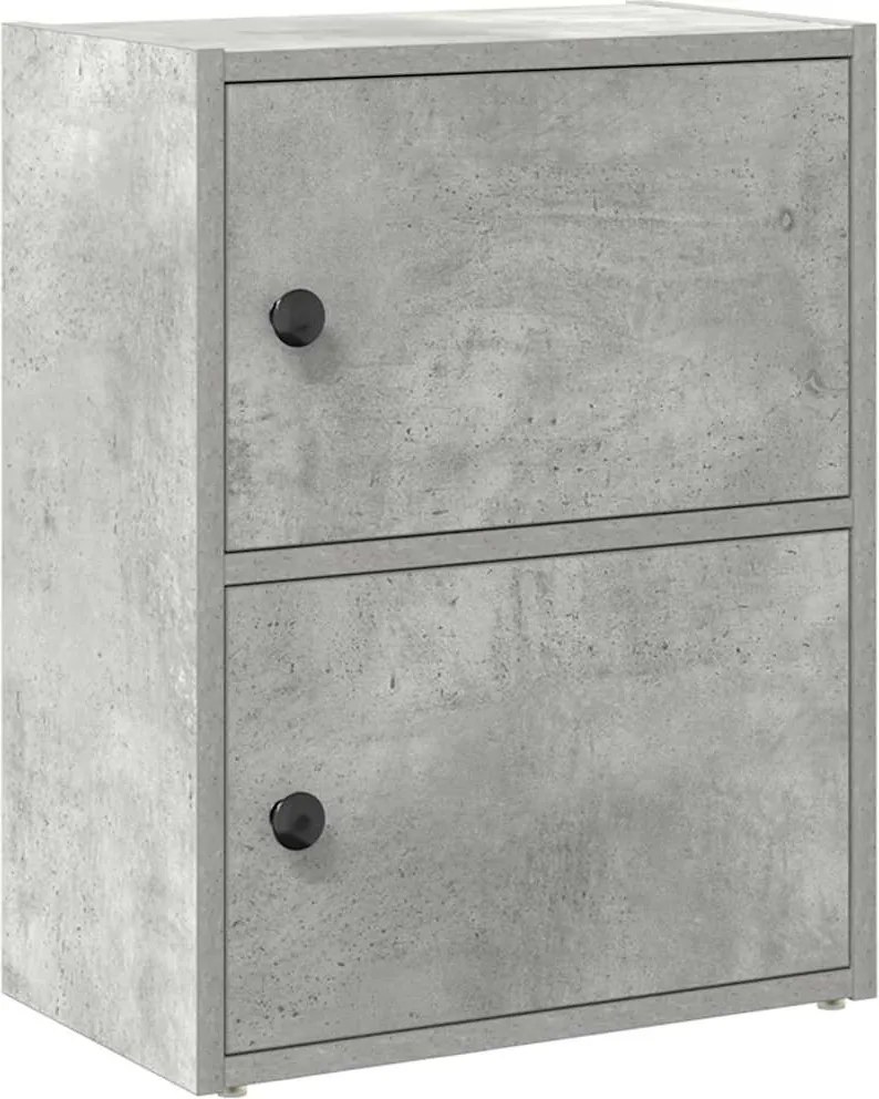 vidaXL betonszürke szerelt fa könyvespolc 40x24x52 cm