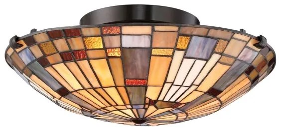 Quoizel QZ-INGLENOOK-F-SMALL - Mennyezeti lámpatest INGLENOOK 2xE27/60W/230V átm. 40,7 cm