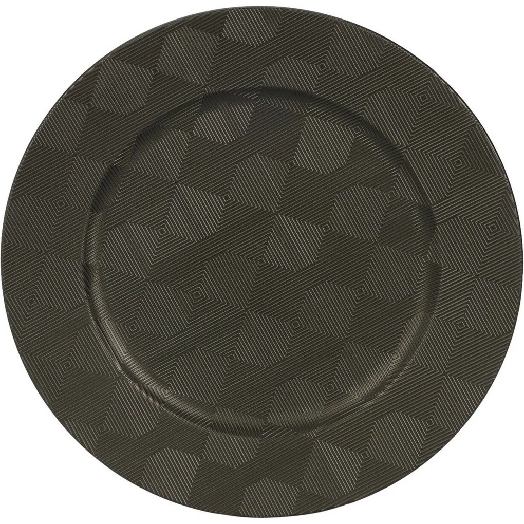 Black Square tányéralátét, 33 cm