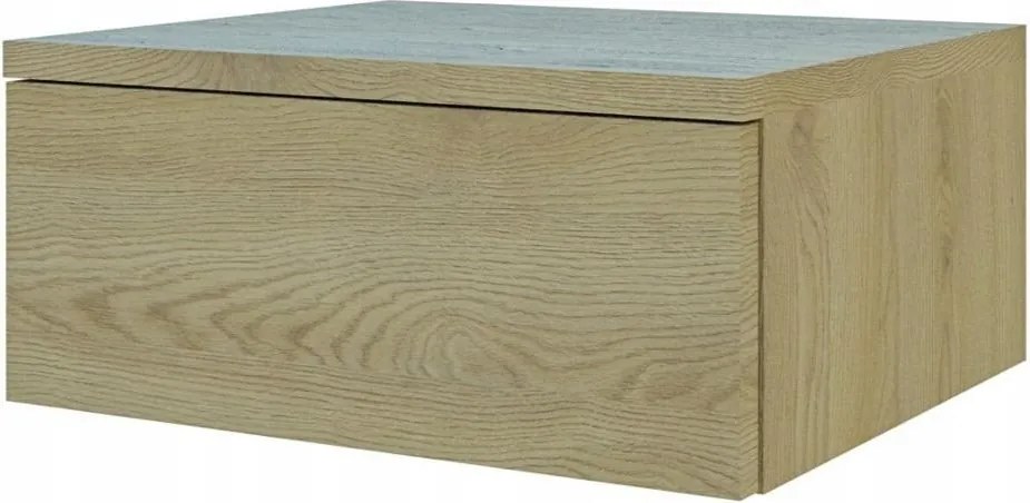 Akasztós éjjeliszekrény, click-on, naptölgy, 40 cm széles