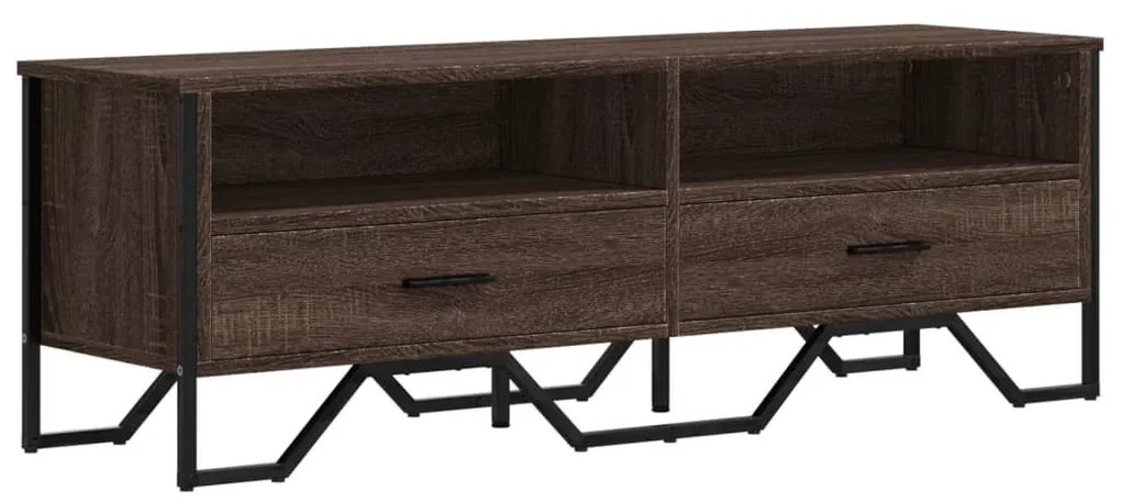 barna tölgy színű szerelt fa TV-szekrény 122 x 34 x 41 cm