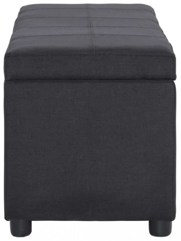 fekete poliészter pad tárolórekesszel 116 cm