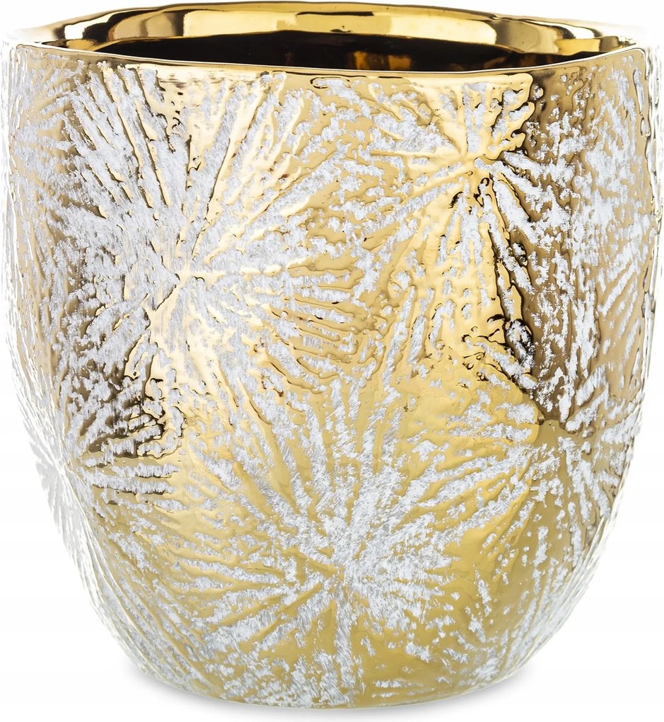 Váza arany üveg dörzsölt fedél dekoráció stílusos kerámia