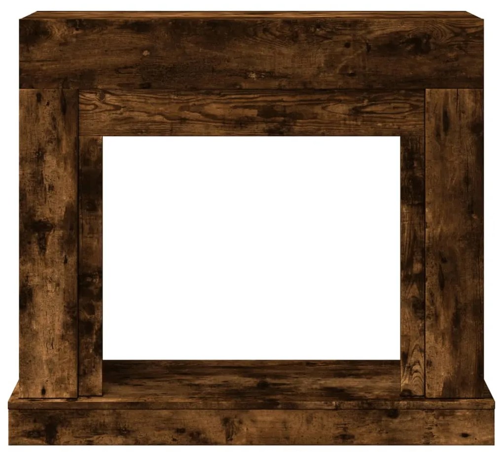 füstös tölgy színű szerelt fa kandallóburkolat 100x30x87,5 cm