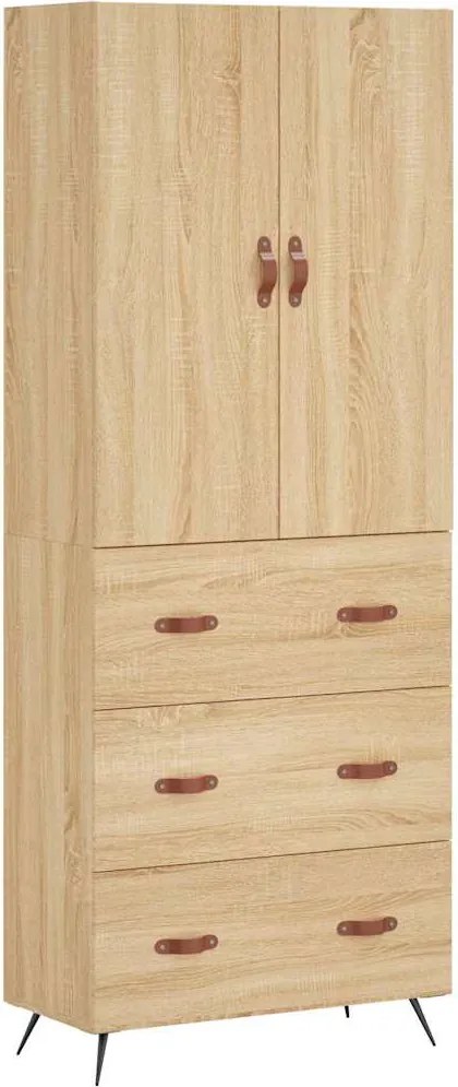 vidaXL sonoma tölgy szerelt fa magasszekrény 69,5 x 34 x 180 cm