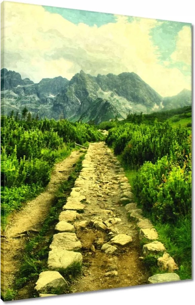 Vászonkép 60x80 Napsütéses nap a Tátrában