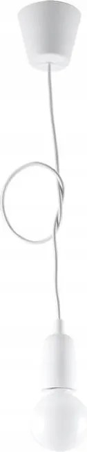 Függőlámpa Diego 1 fehér hosszú lámpatest Sollux
