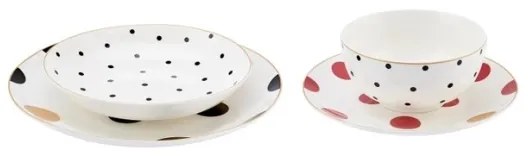 24 darabos színes porcelán étkészlet