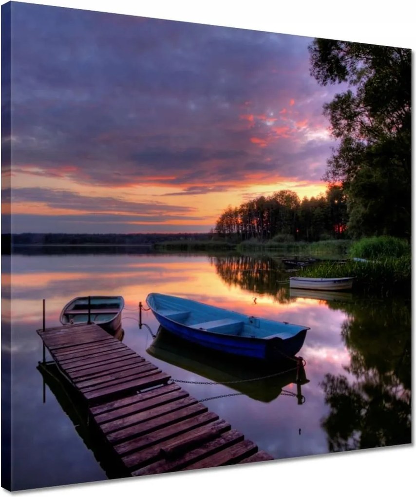 Vászonkép 40x40 Híd a tavon