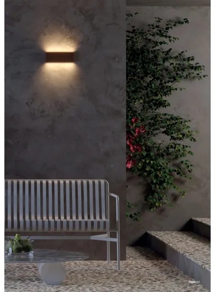 Redo 90453 - KLIPPE LED kültéri fali lámpa, 24W, 230V, 3000K, IP54, barna