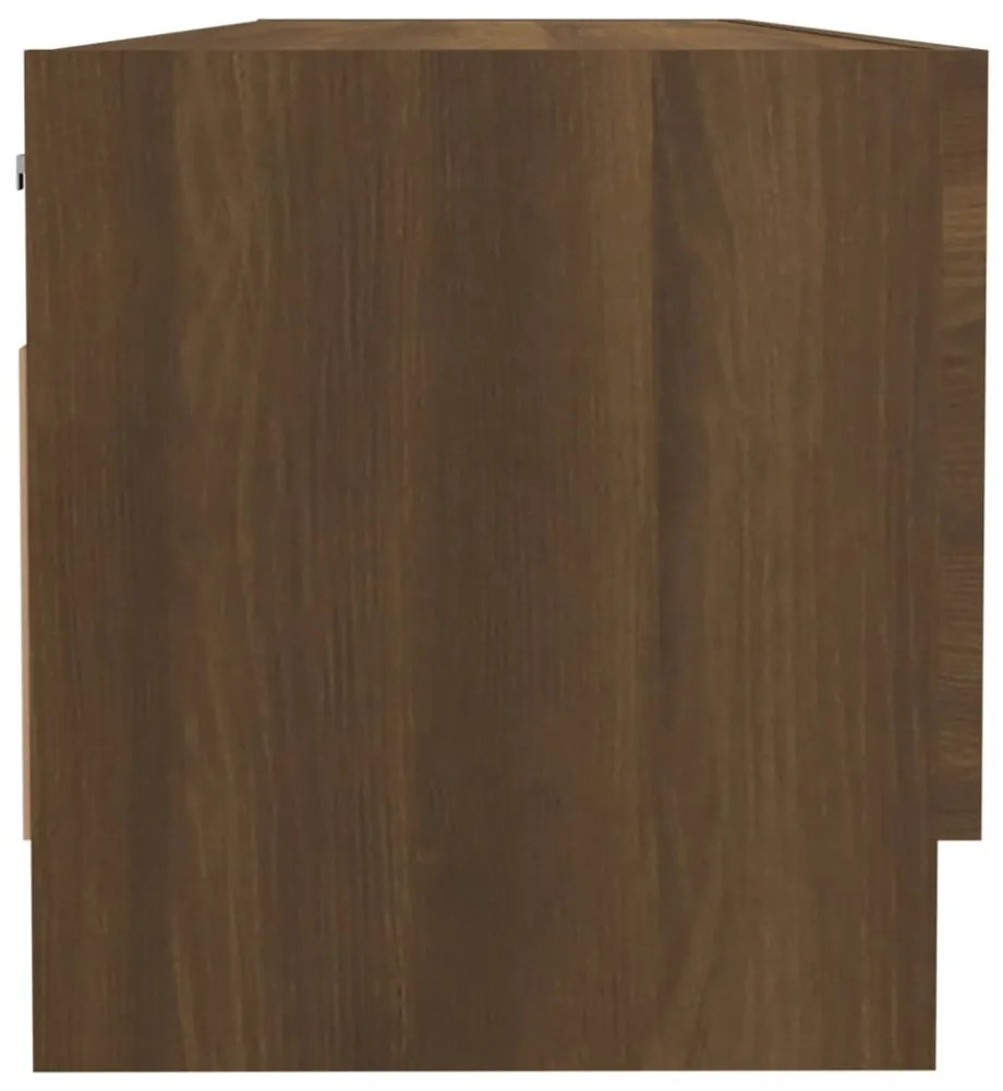 barna tölgy színű szerelt fa ruhásszekrény 100 x 32,5 x 35 cm