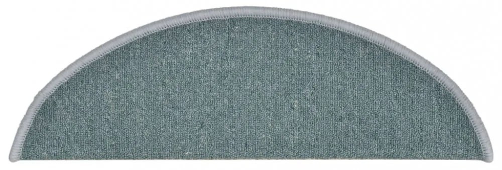 15 db lépcsőszőnyeg 56 x 17 x 3 cm tengerkék félkör alakú