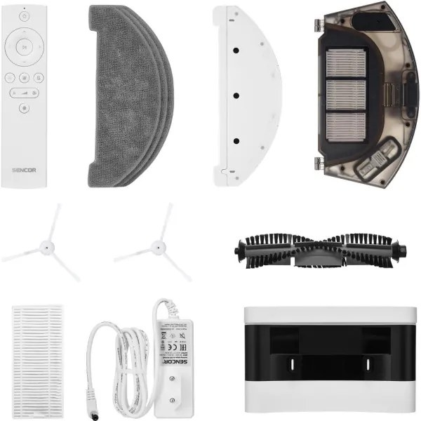 Sencor- 2 az 1-ben robotporszívó és felmosó 50W/5000 mAh Wi-Fi fehér + távirányító