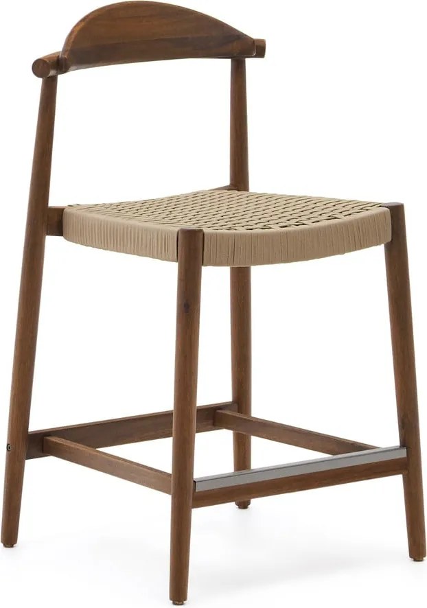 Barna tömörfa kerti bárszék Nina – Kave Home