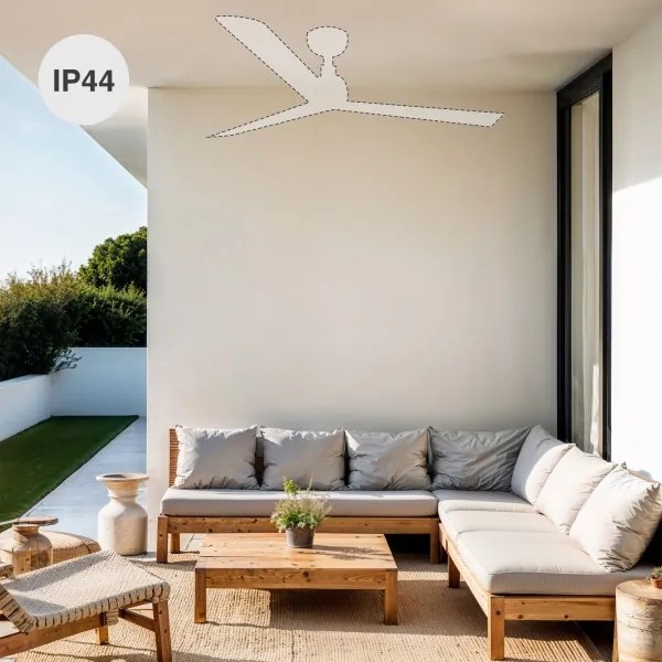 FARO 34372 - Mennyezeti ventilátor MARINE M Ø 125 cm barna/fekete IP44 + távirányító