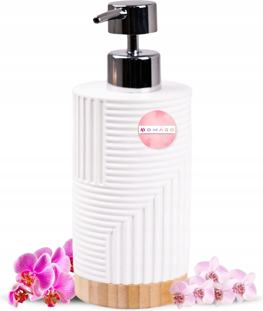 Folyékony Szappan Adagoló, Fehér, Kerek, Modern