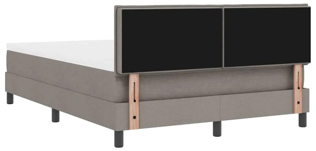 Boxspring ágy matraccal matracmal Tópszínű 140 x 190 cm szövet
