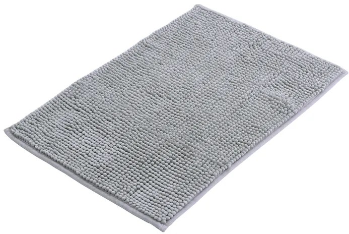 BISK Erga Basic, fürdőszoba szőnyeg 60x40 cm, 6-os modell zsenilla hengerelt, szürke, ERG-08148