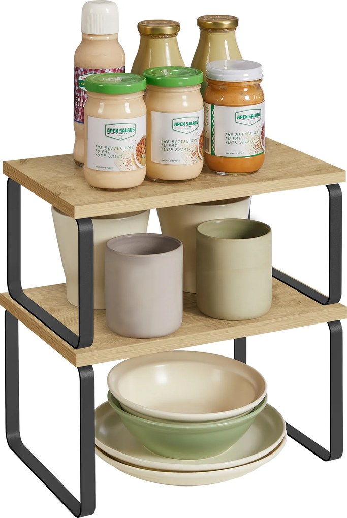 2 db MARZO konyhai Polc szett, artisan tölgy/fekete