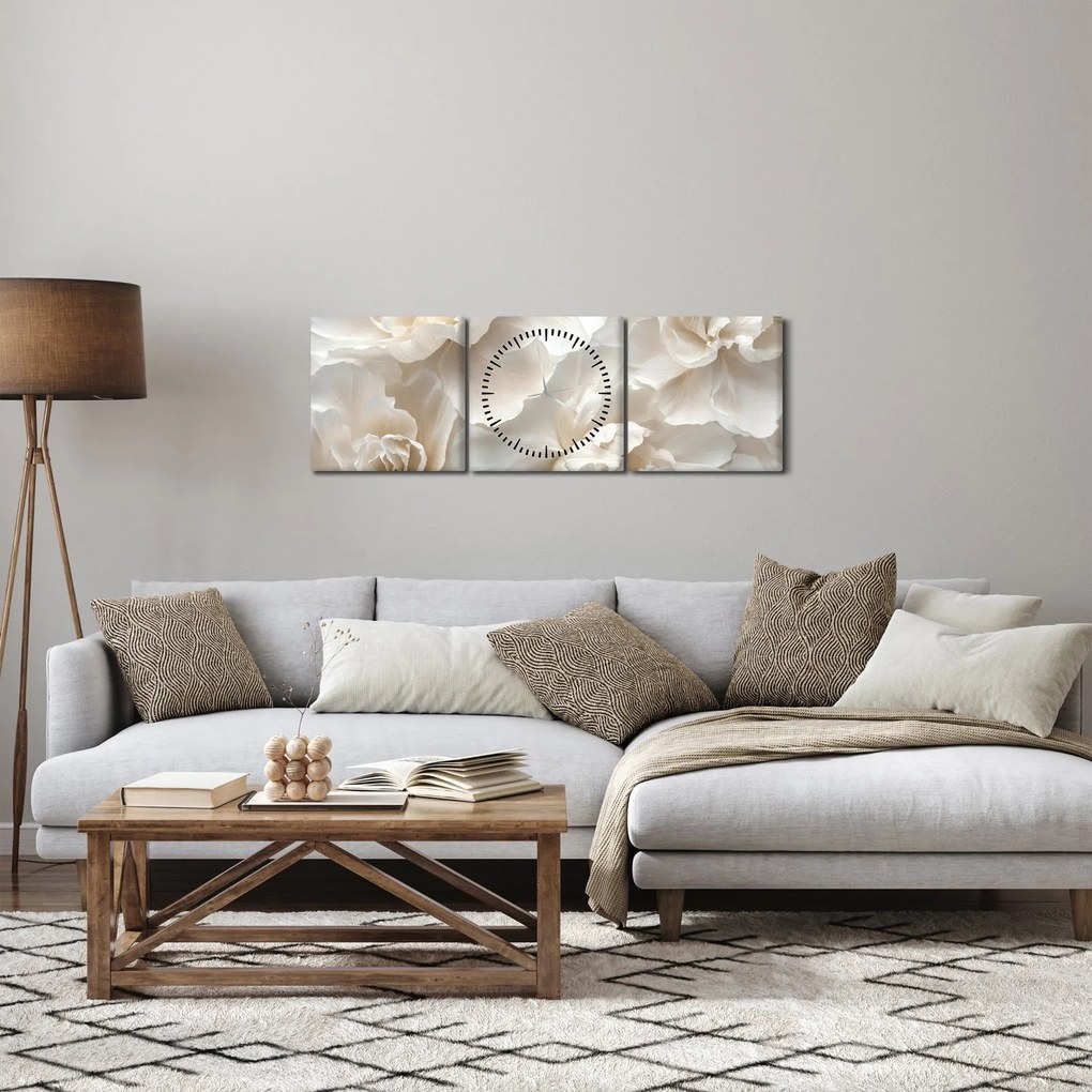 Kép - Finom bazsarózsák (órával) (90x30 cm)