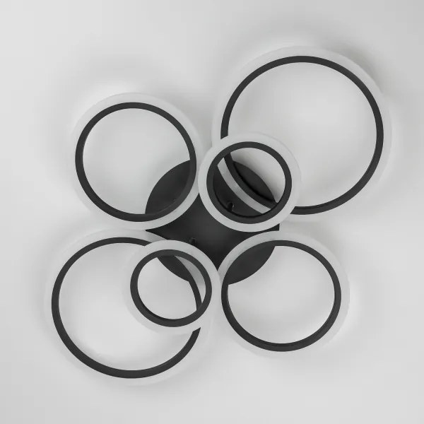 Brilagi - LED Dimmelhető felületre szerelhető csillár ORBITS LED/85W/230V 3000-6500K fekete + távirányító