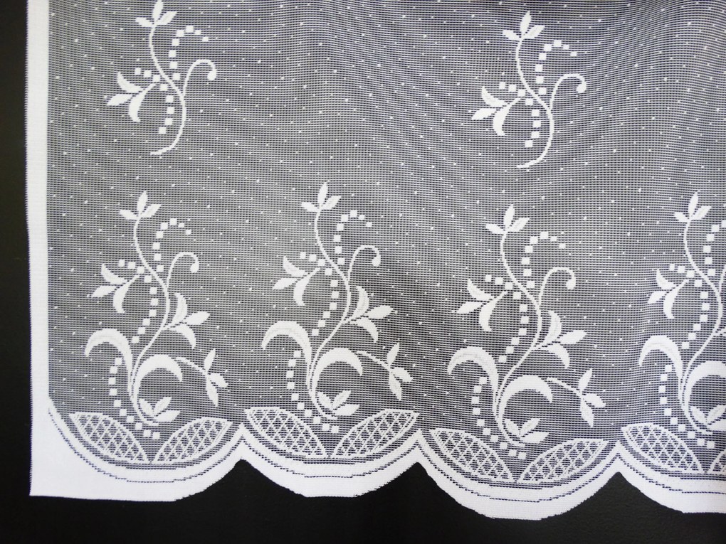 Mg Függöny jacquard 7141FEHÉR 200x125 kész szalaggal