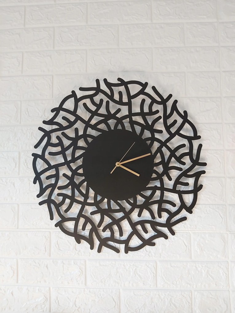 Falióra Fém fekete csendes 40 cm