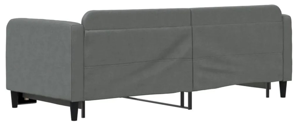 sötétszürke kihúzható szövet heverő 80 x 200 cm