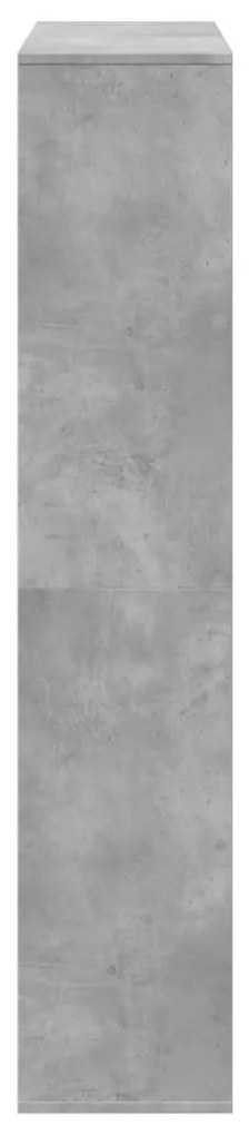 betonszürke szerelt fa könyvszekrény 102 x 29 x 143 cm