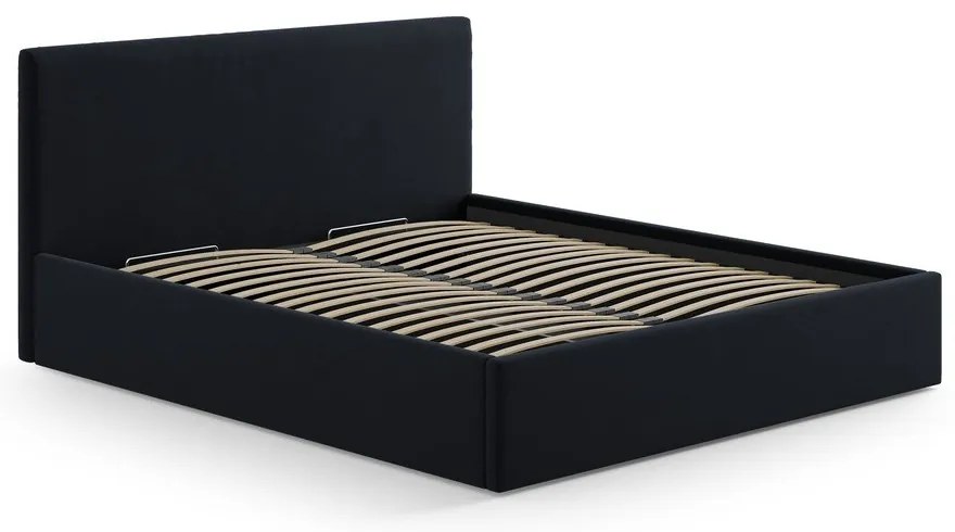 Sötétkék kárpitozott ágytámla 190,5x100 cm Remo – Micadoni