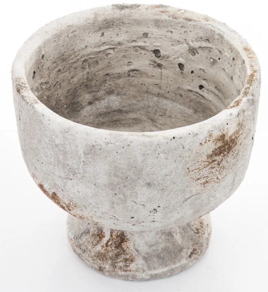 Cyrus design Kaspó cement szürke, barna 19x20x20cm