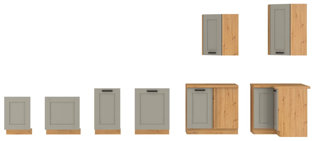 Sarok alsó konyhaszekrény Lucid 89 x 89 DN 1F BB (dustgrey + fehér). 1045533