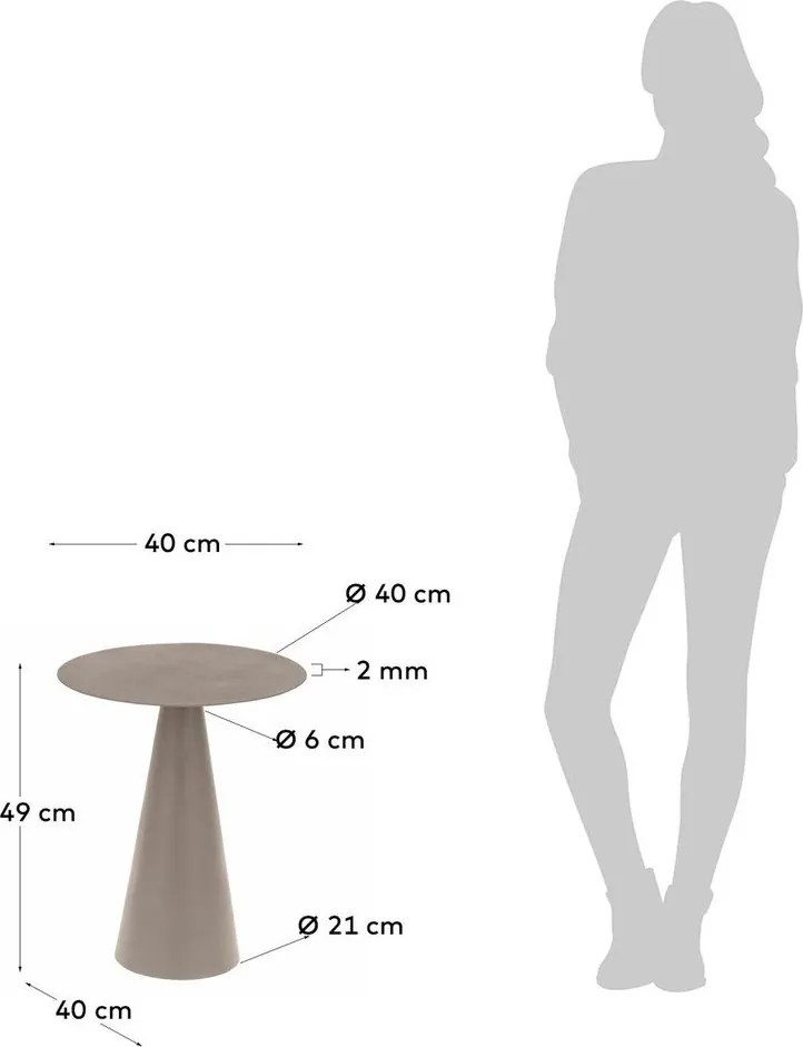 Fém kerek tárolóasztal ø 40 cm Shirel – Kave Home