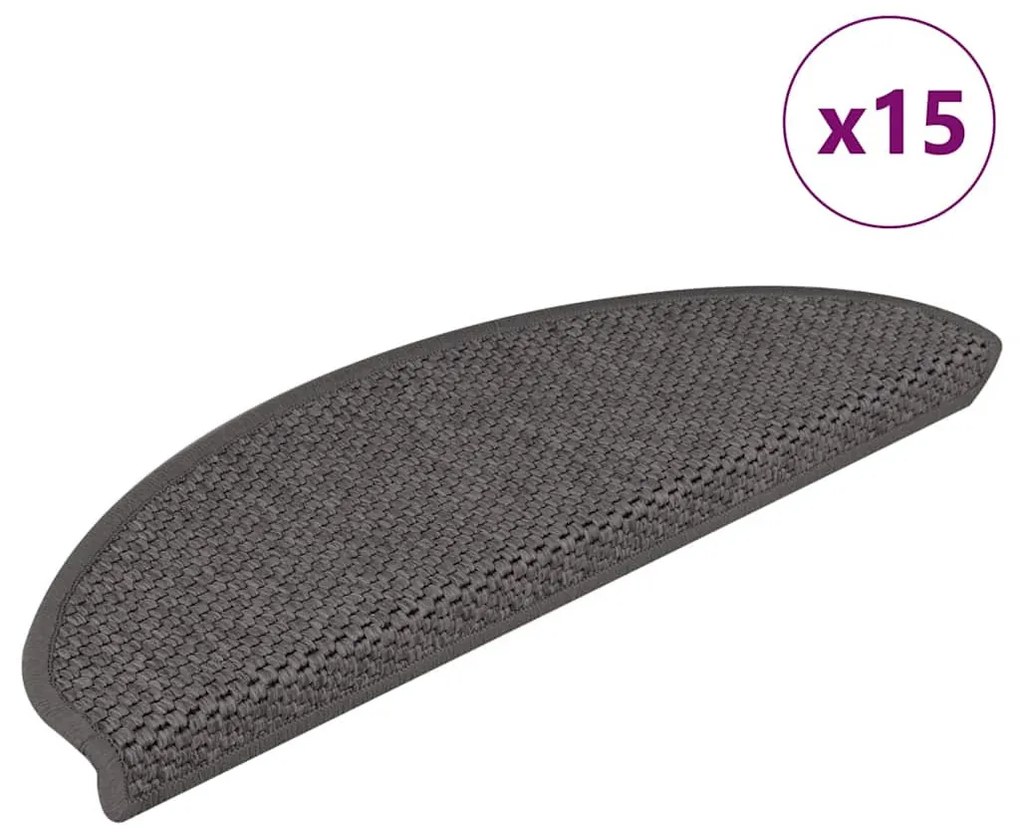 15 db szizál hatású ezüstszínű öntapadó lépcsőszőnyeg 65x21x4cm